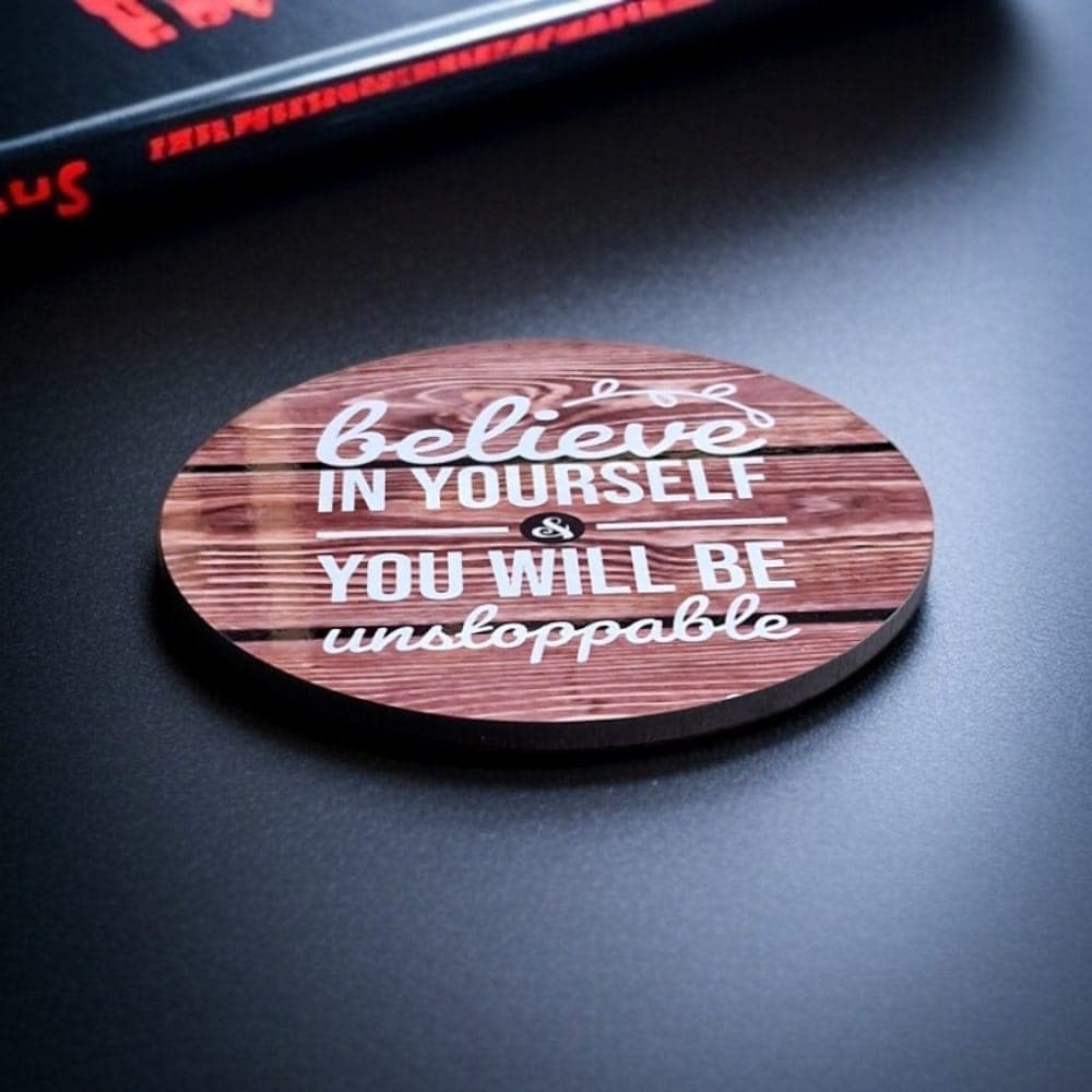 Inspirational Wooden Coasters Set of 4 – Stylish for Tea & Coffee