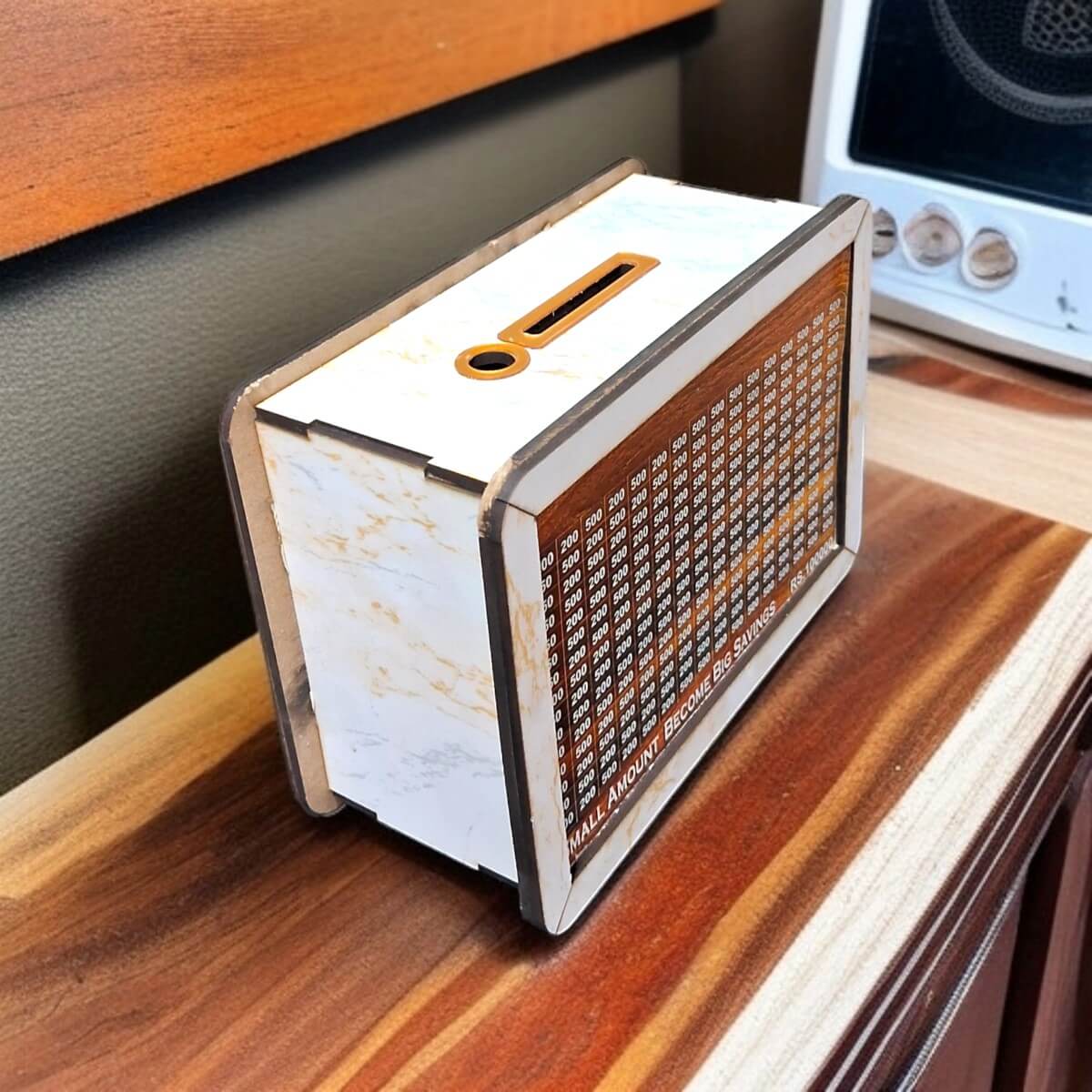 Wooden Money Savings Box